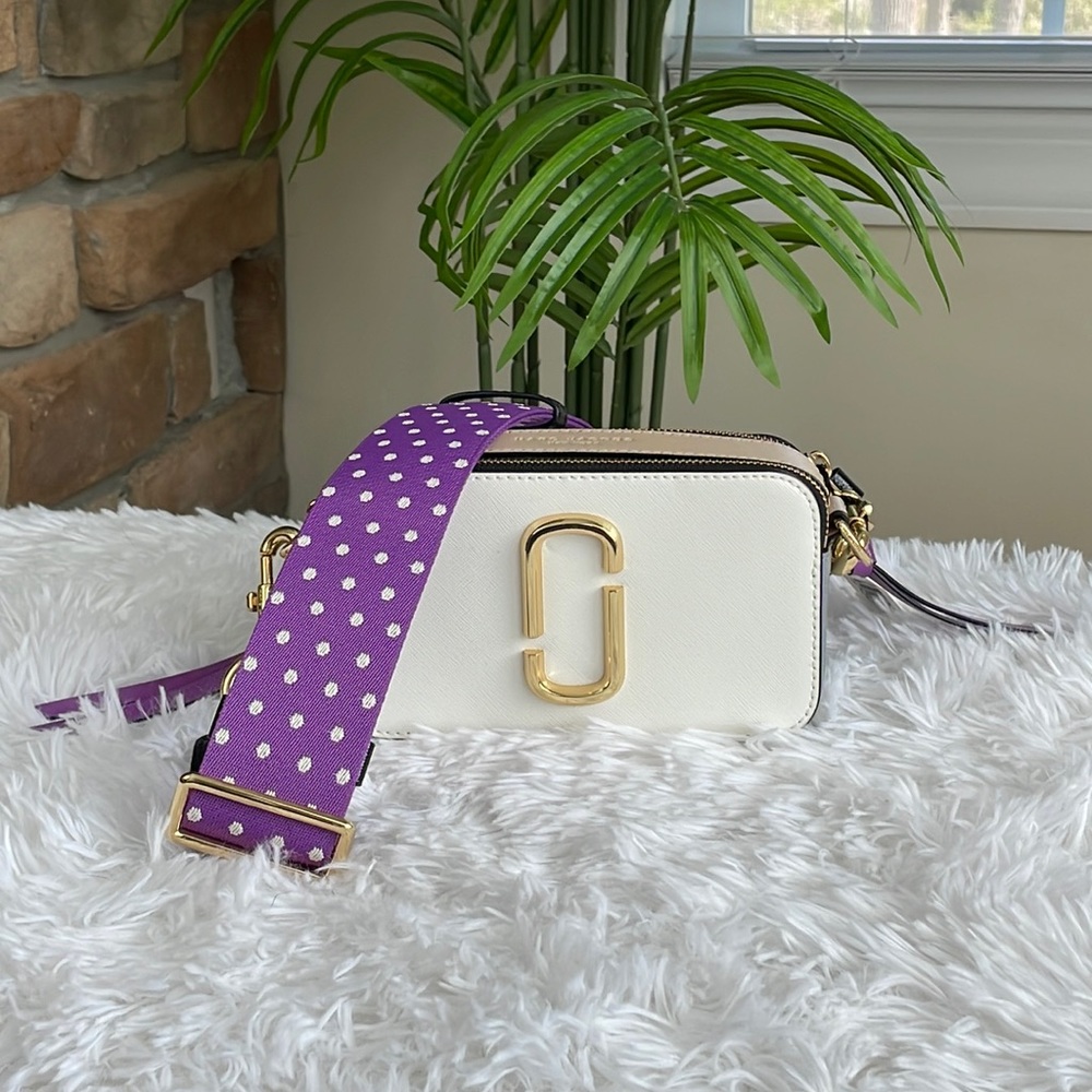 MARC JACOBS ~ Snapshot New York Shoulder Bag ~ Moon White Multi-Color ~ NWT!